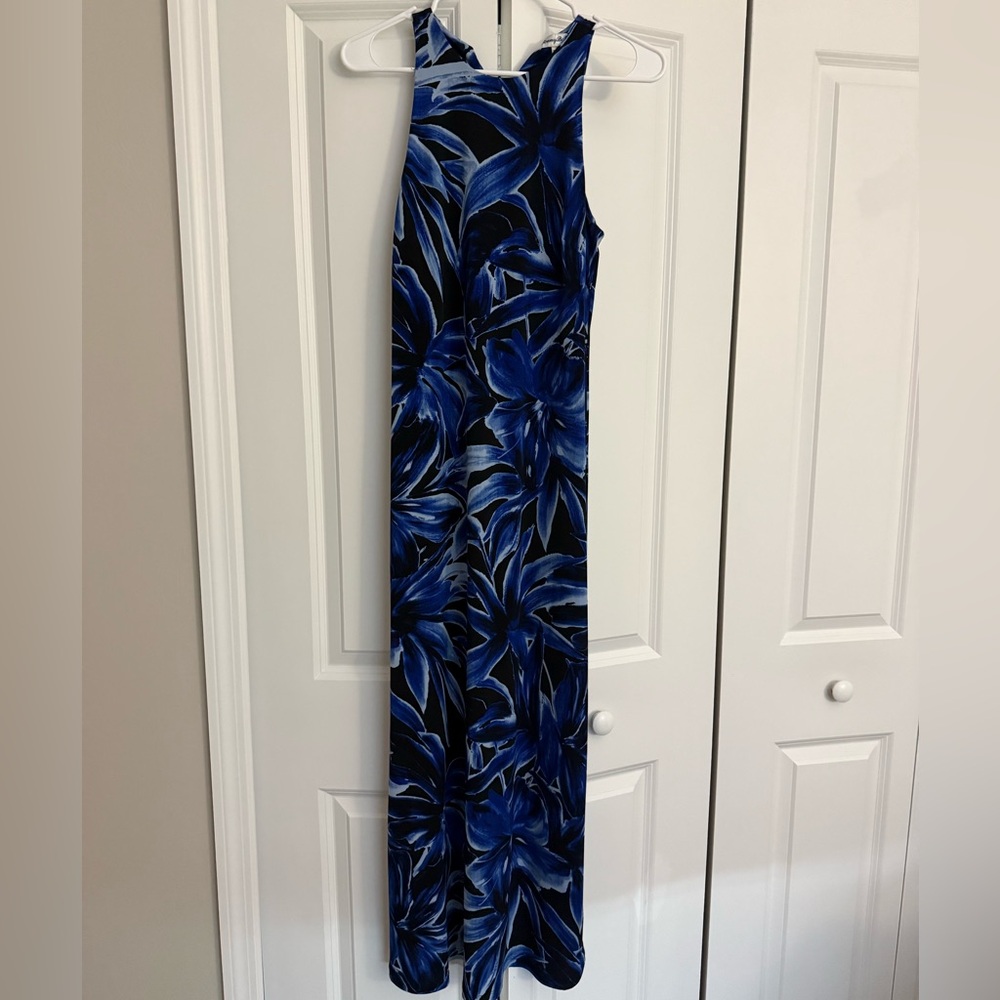 Tommy Bahama Black and Blue Patterned Dress